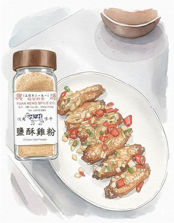 🍗【香港🇭🇰源興｜百年香料老店・港式鹽酥雞粉 58g】